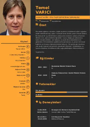 Hukuk Sekreteri Cv Örnekleri cv indir